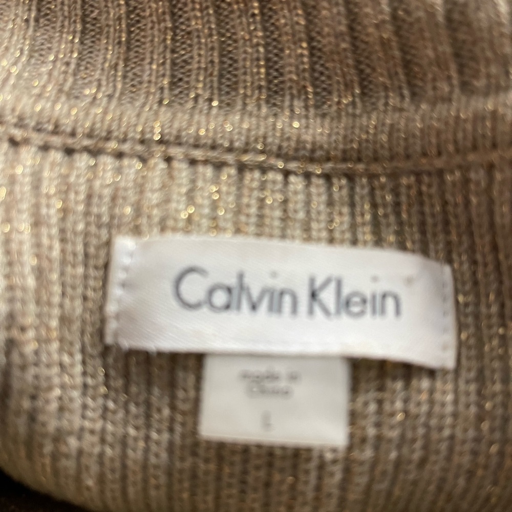 Calvin Klein sweather dress gold . Cute and comfortable. - Picture 3 of 12